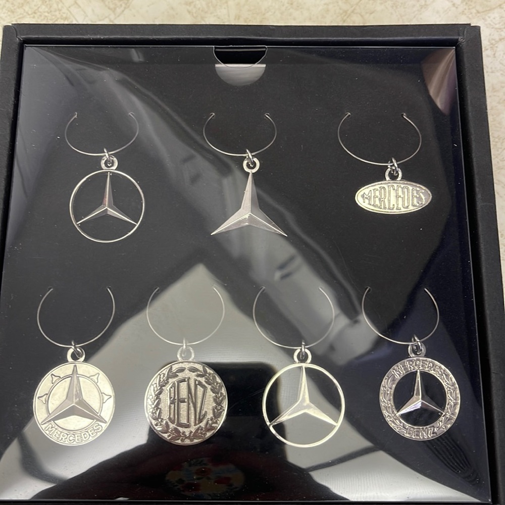 Mercedes Benz Wine Glass Charms